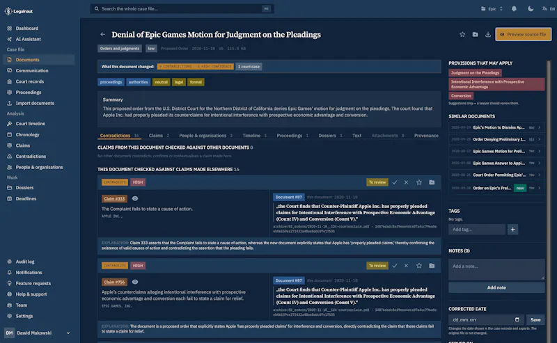 Legalnaut: AI Litigation & Case Analysis screenshot 15
