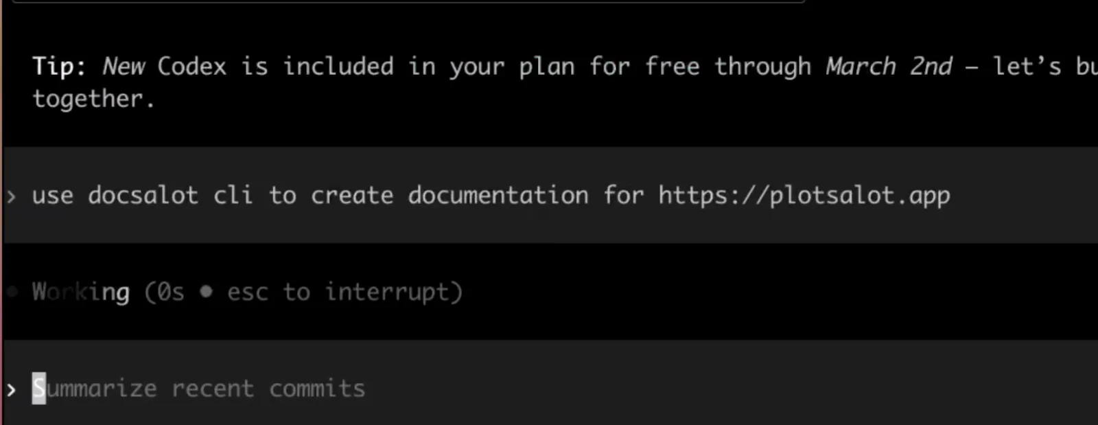 DocsAlot CLI screenshot 4