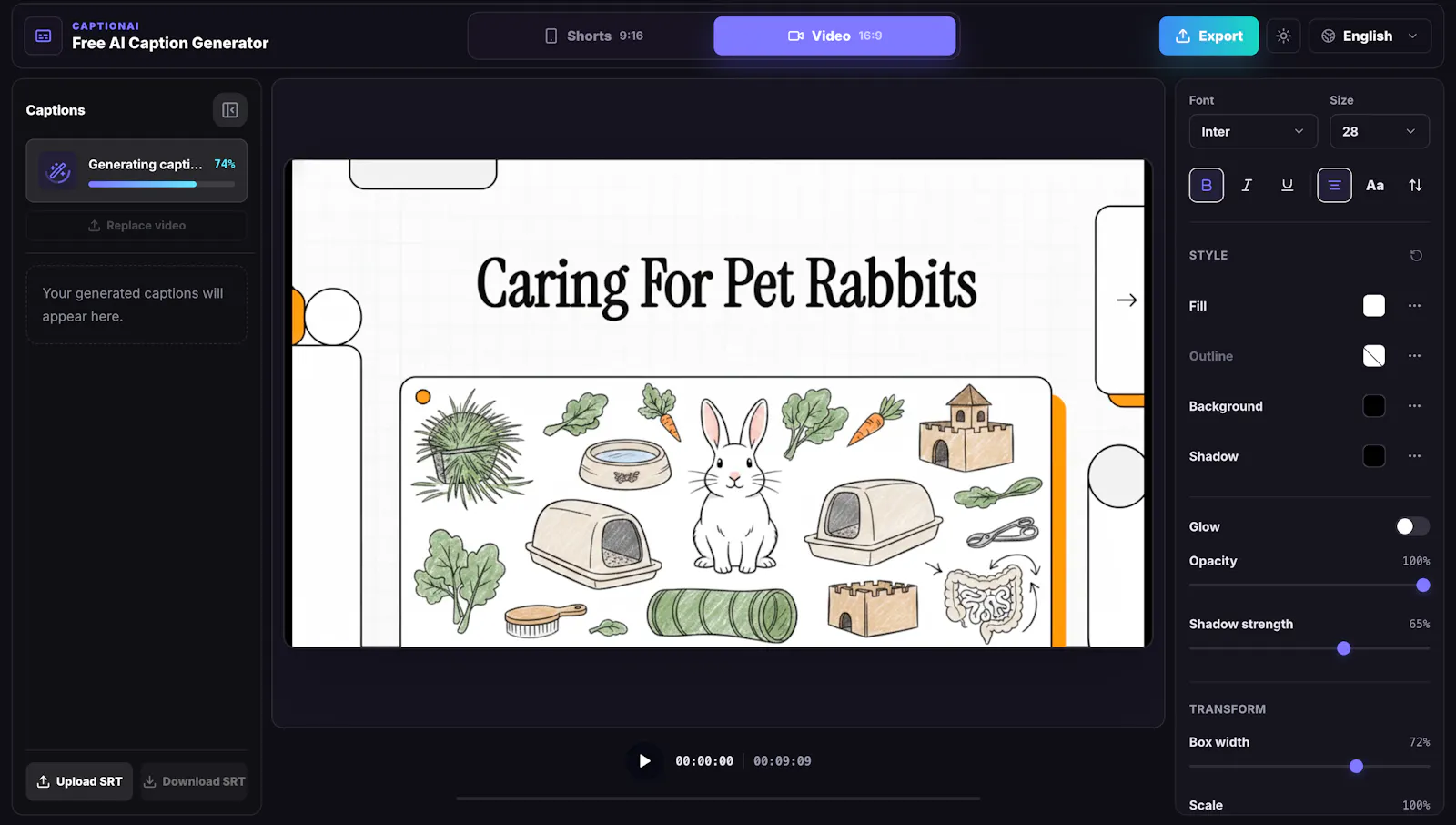 Free AI captions &  video translation screenshot 2