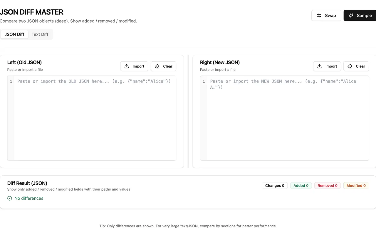 Compare 2 JSON objects gallery image