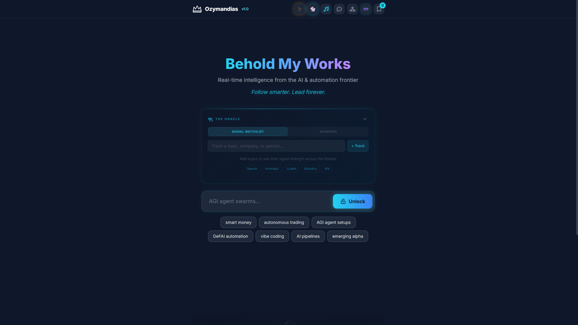 Ozymandias - Screenshot 2 showing product features and functionality