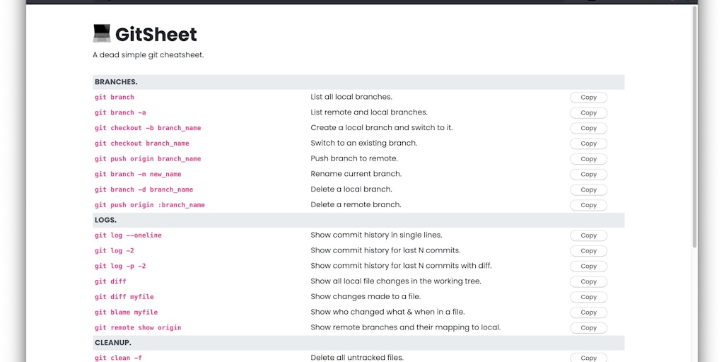 Git cheat sheet