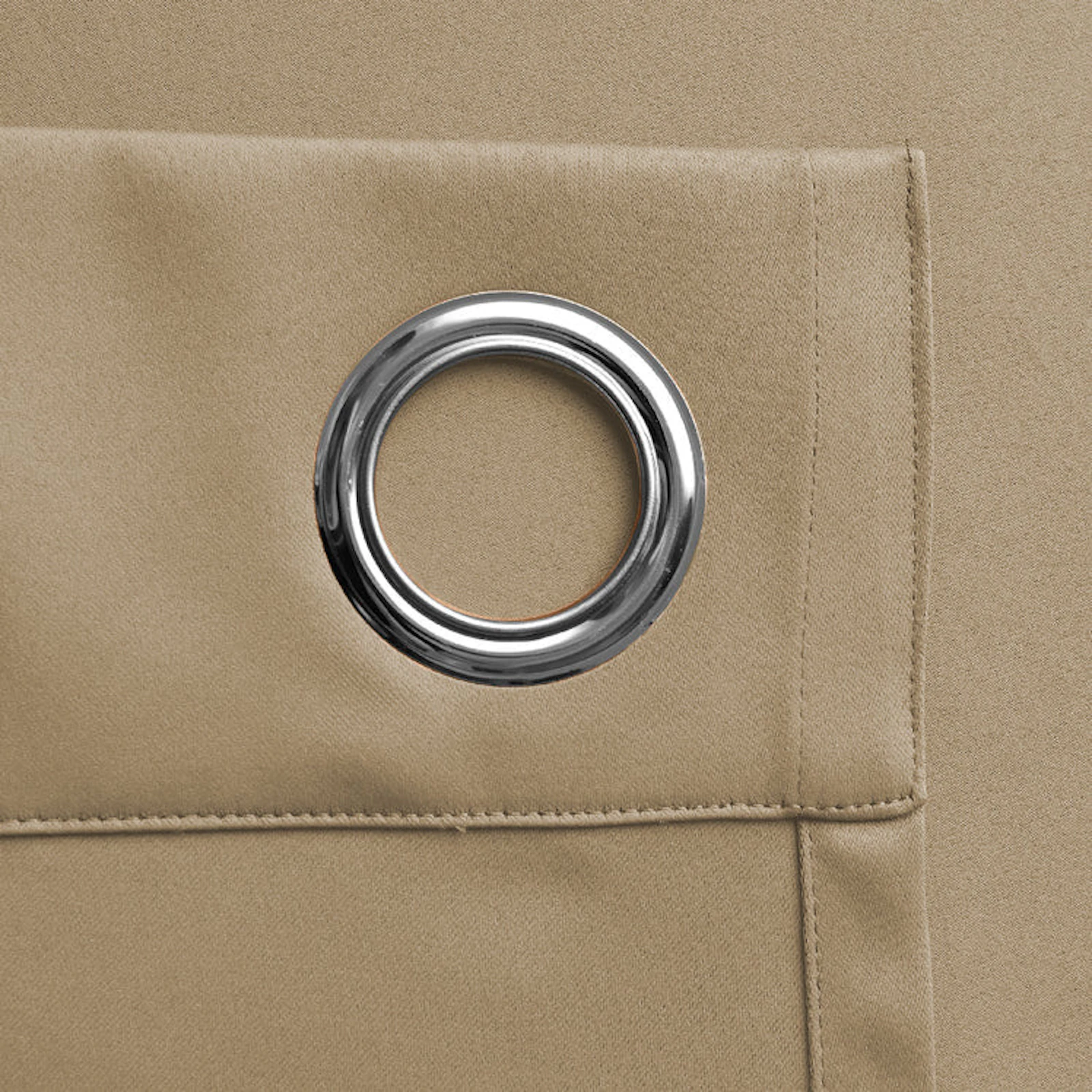 Blackout Ready Made Eyelet Curtain Beige screenshot 3