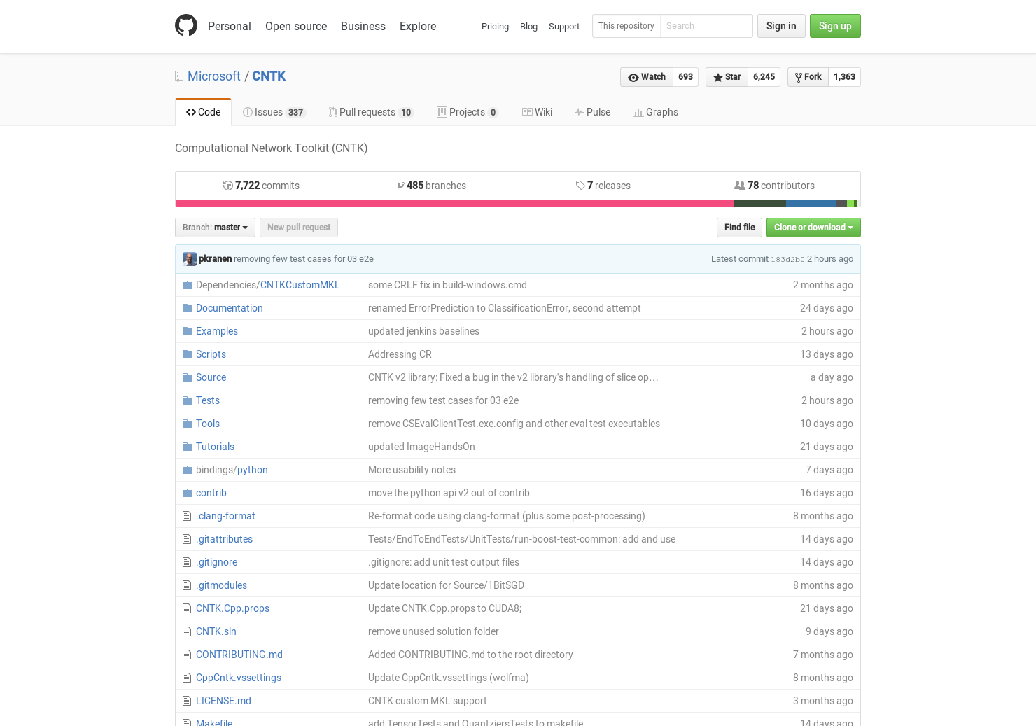 Microsoft CNTK gallery image