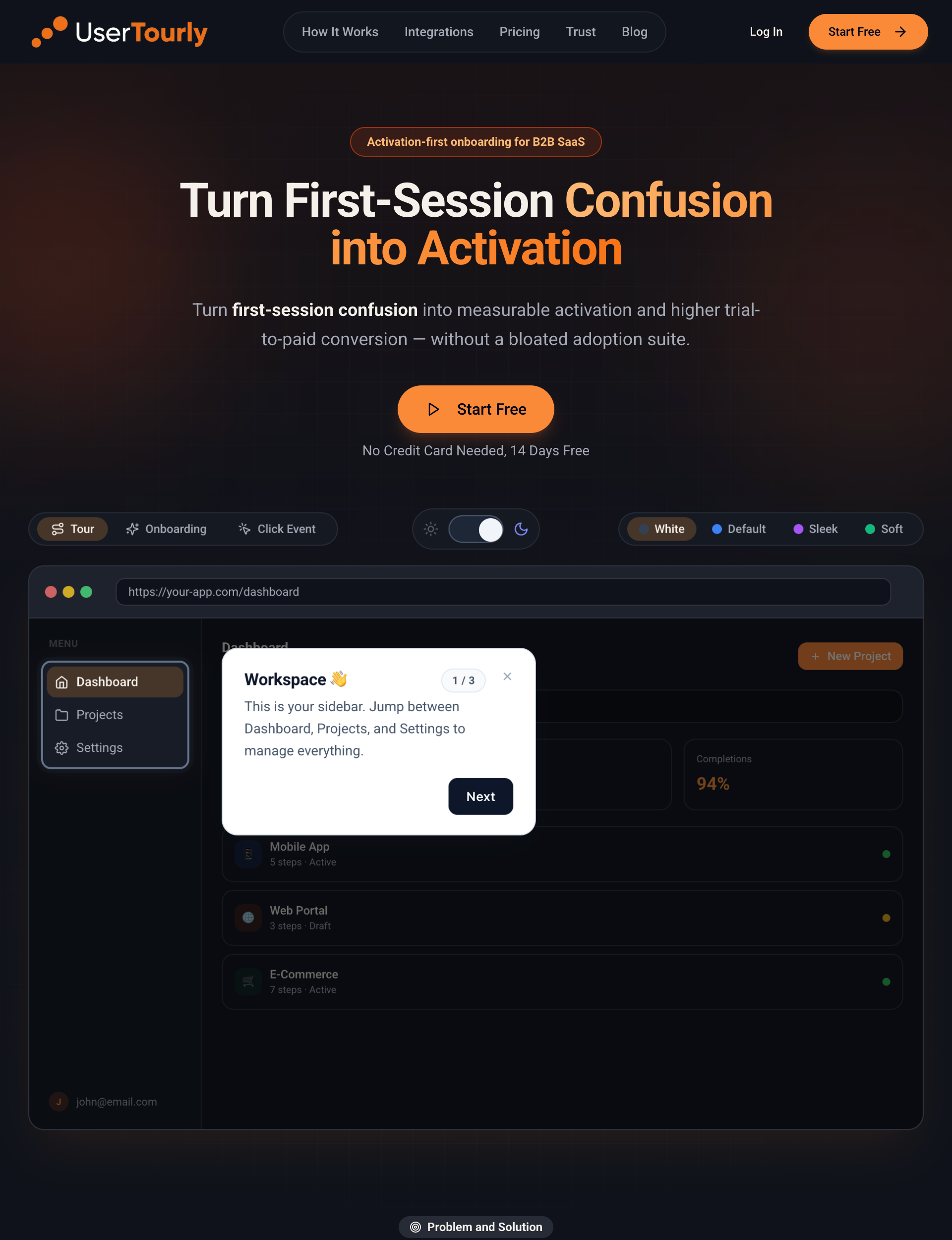 User Tourly - Main product screenshot demonstrating key features and user interface