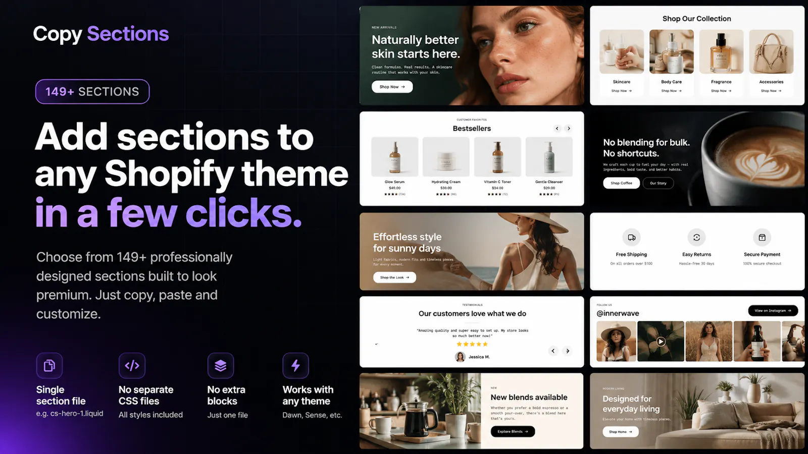 Copy Sections screenshot 1