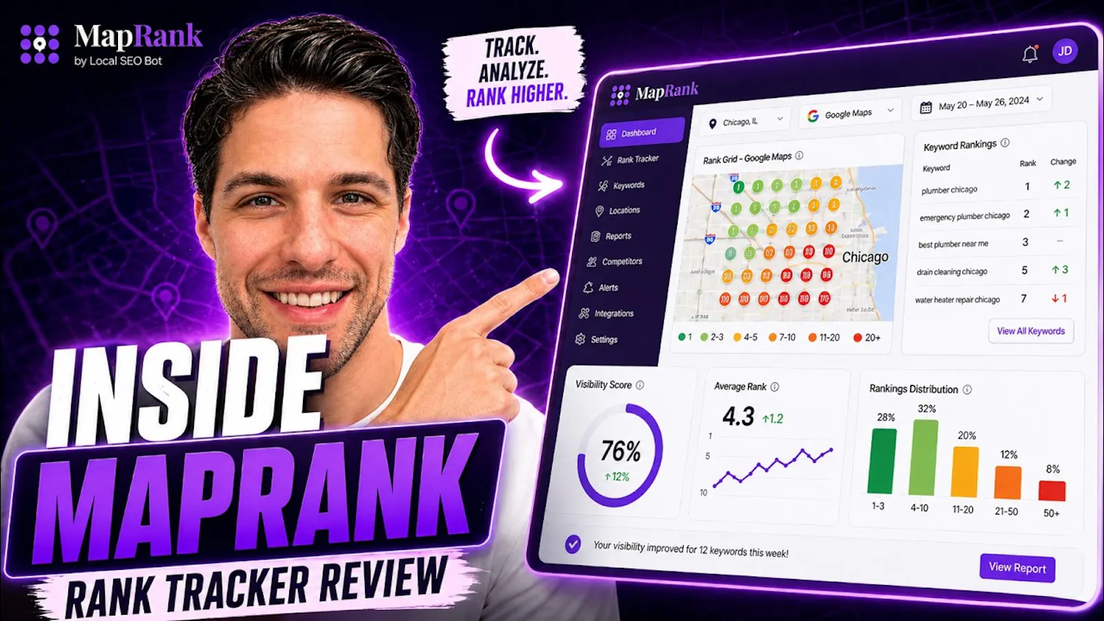 Map Rank - Google Map Ranking Tracker screenshot 1 (video preview)