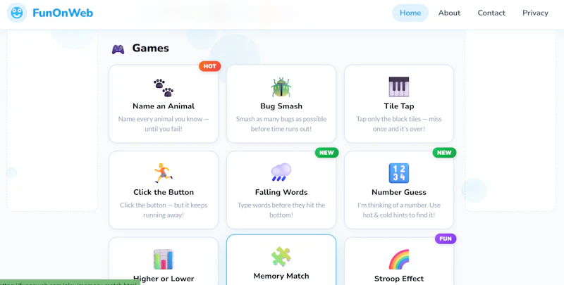 FunOnWeb — Free Browser Games screenshot 3