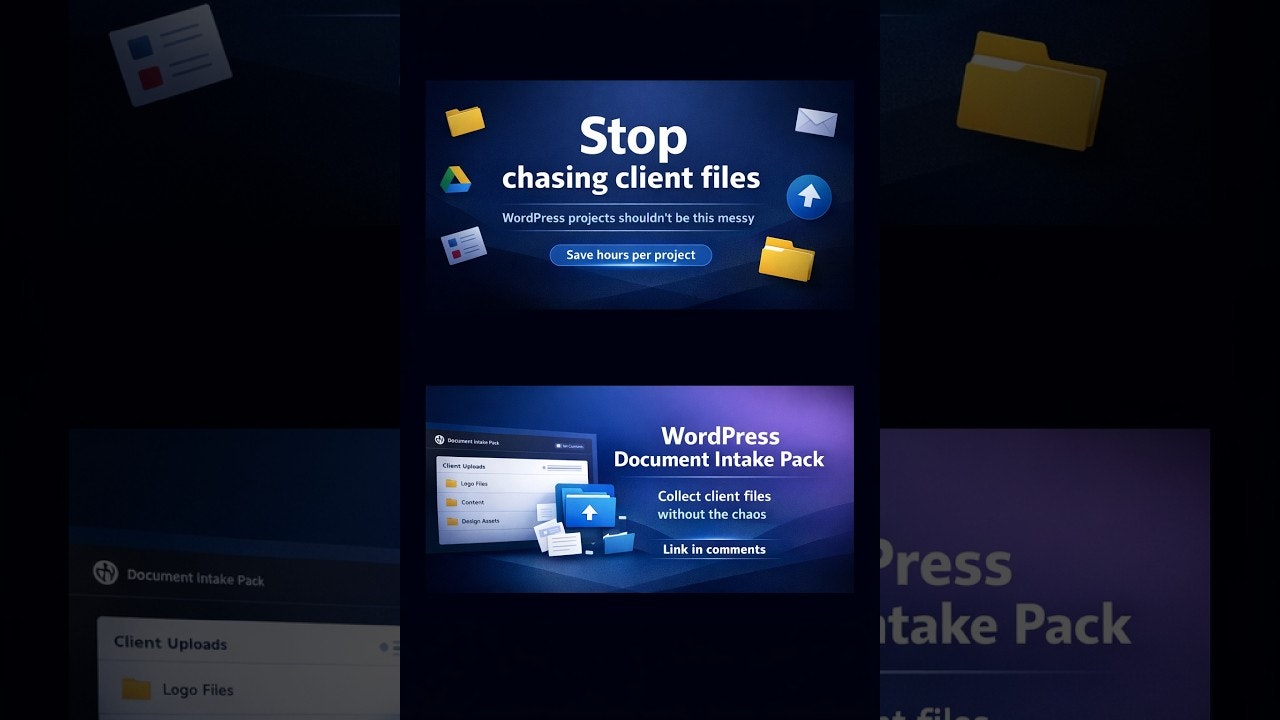 WordPress Client Intake — Simplified gallery image