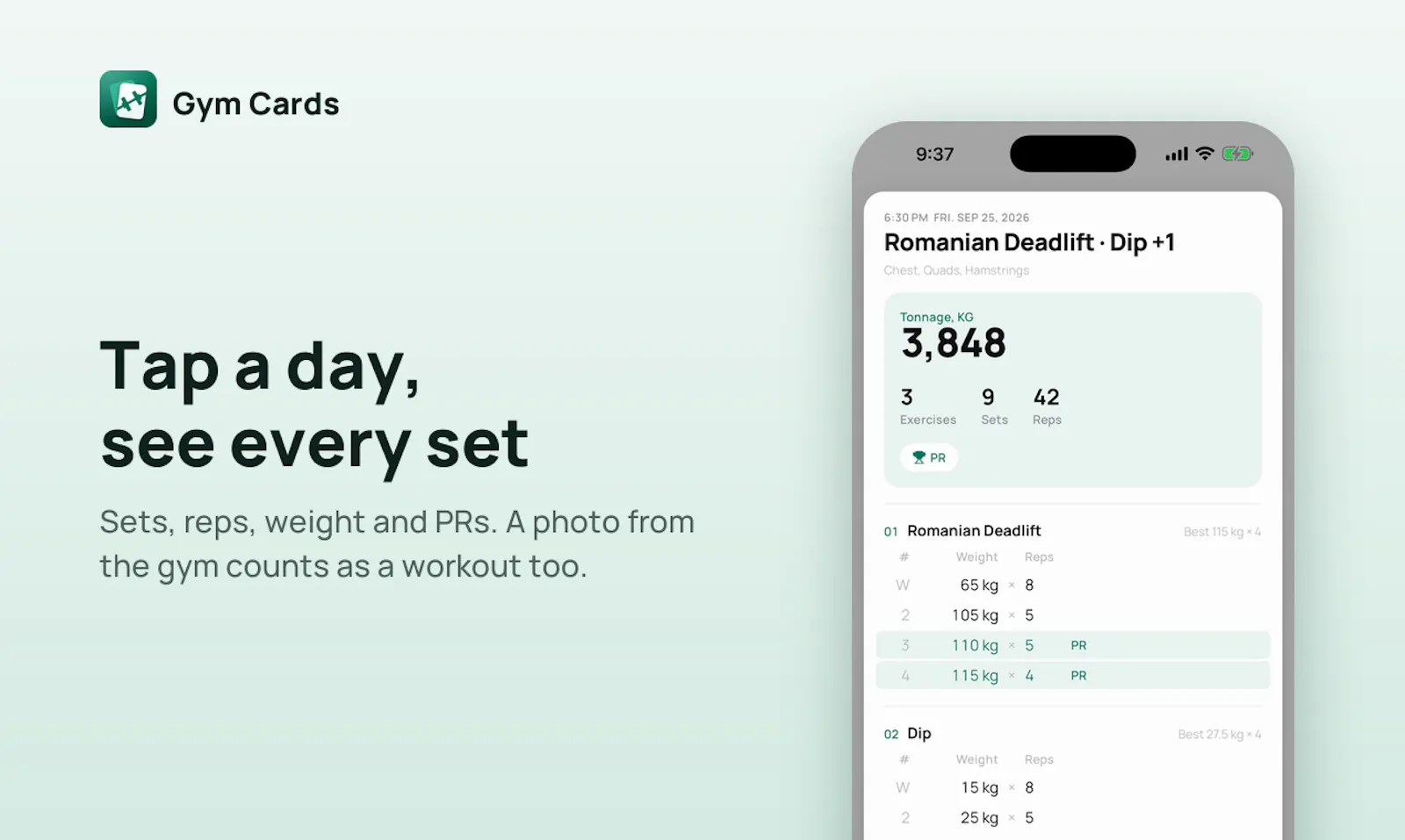 Gym Cards screenshot 2