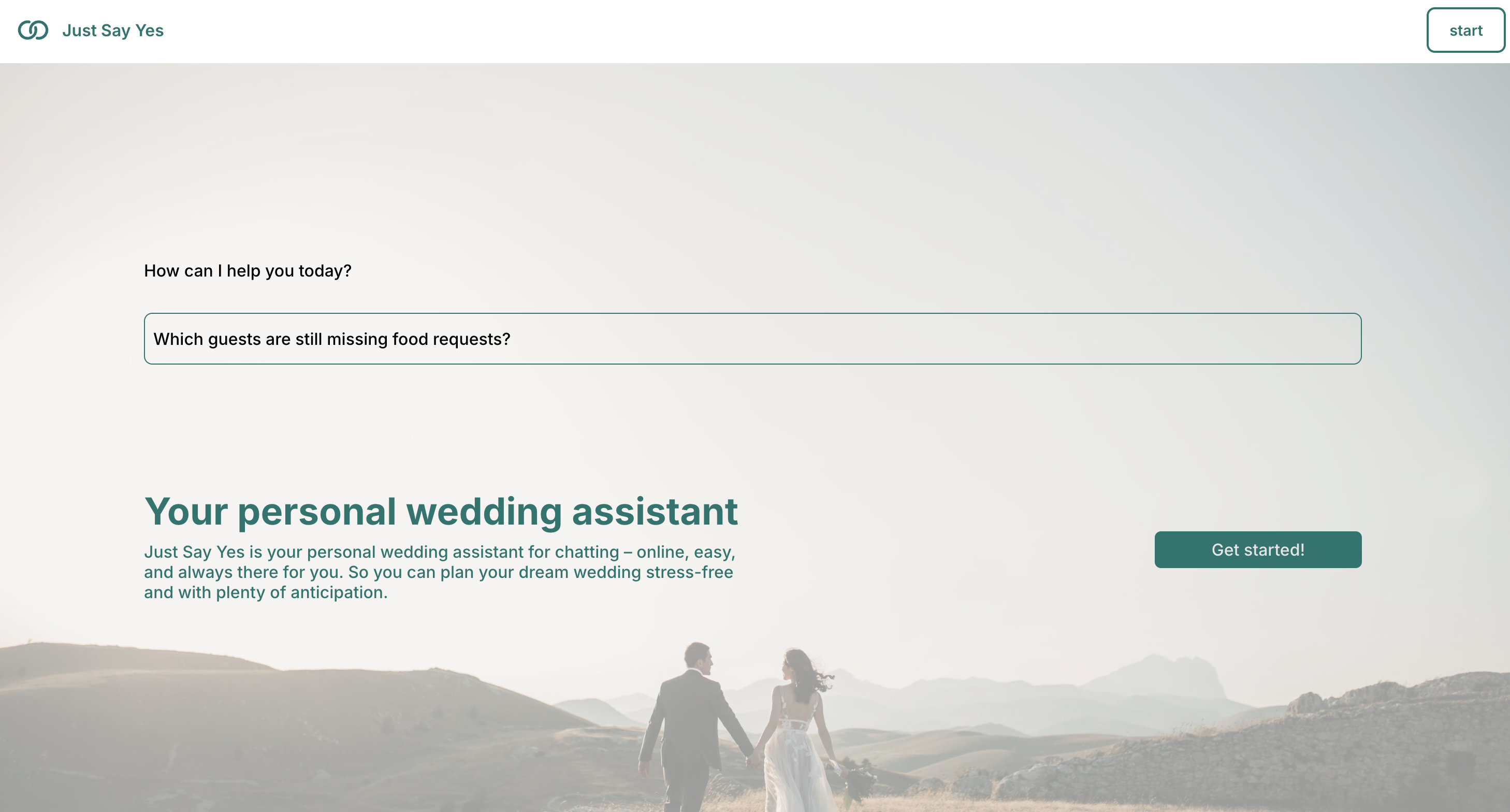 Just Say Yes - chat based wedding agent media 2