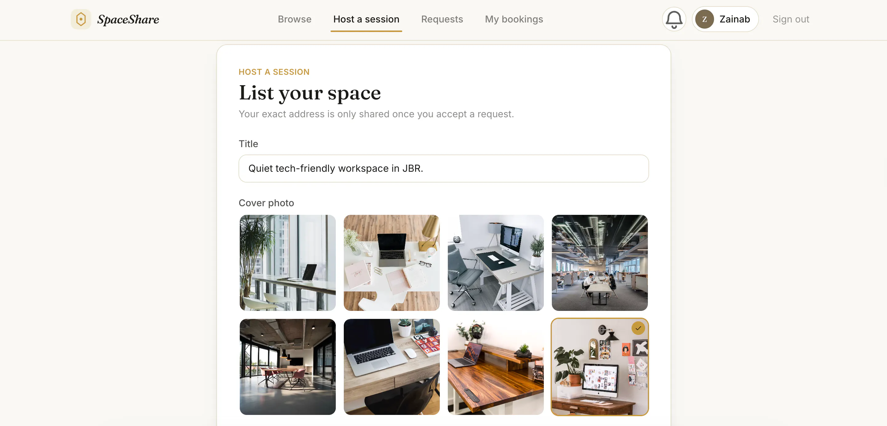 SpaceShare gallery image