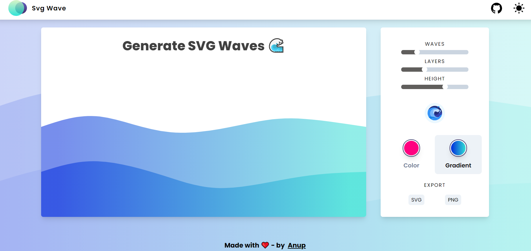 Svg Wave A Customizable Gradient Svg Wave Generators For Ui Designs Product Hunt