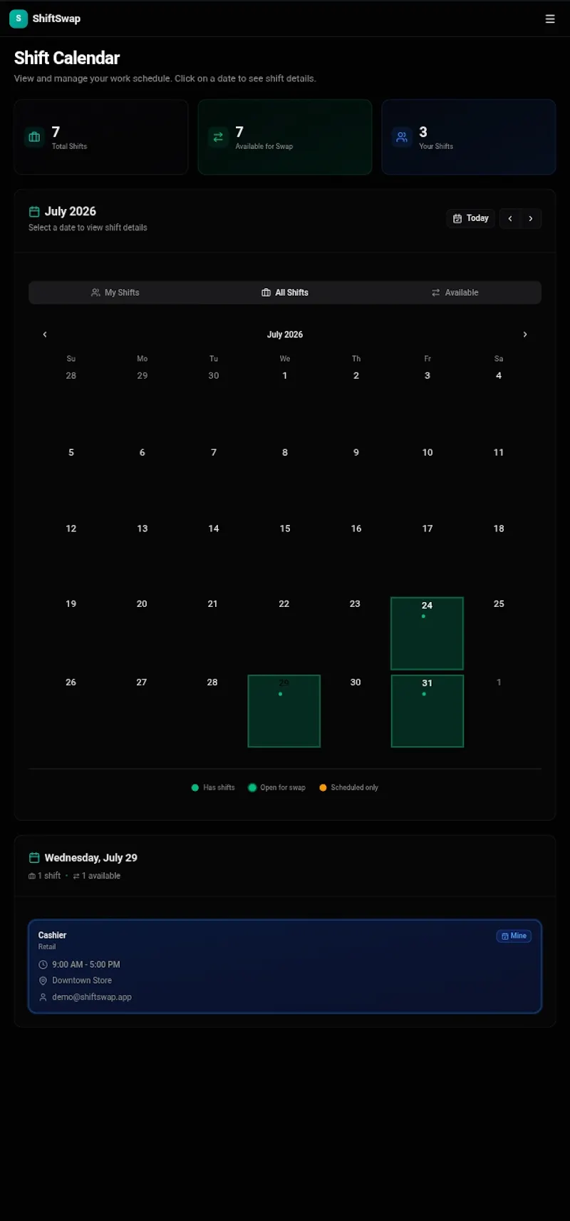 ShiftSwap screenshot 3