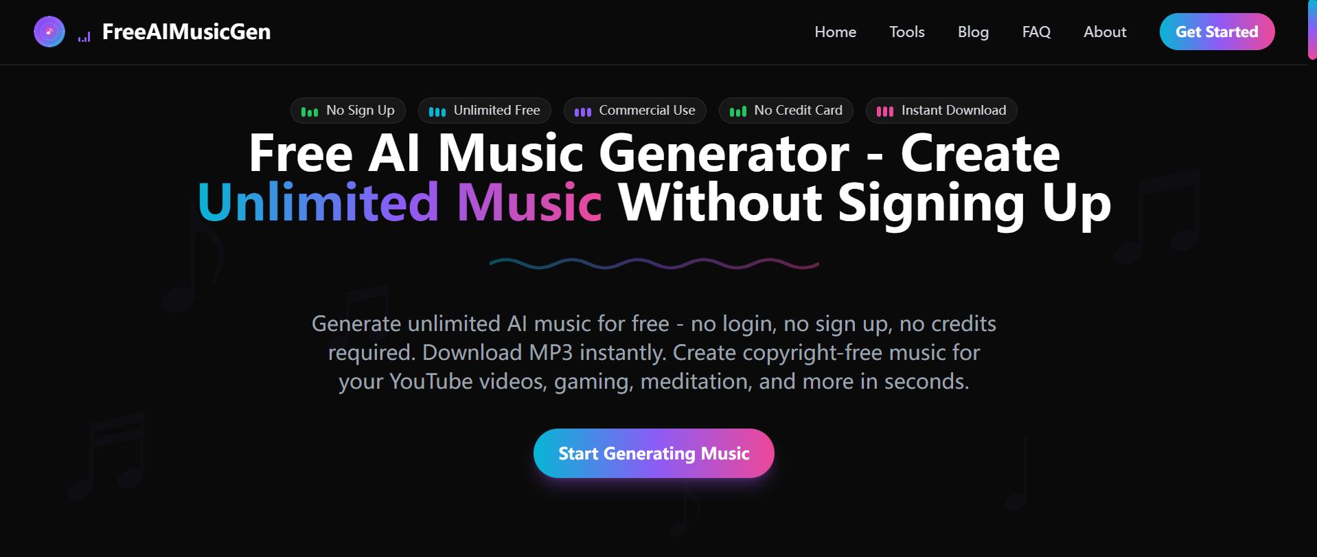 FreeAIMusicGen gallery image