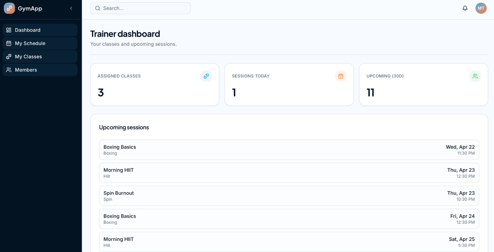 GymApp gallery image