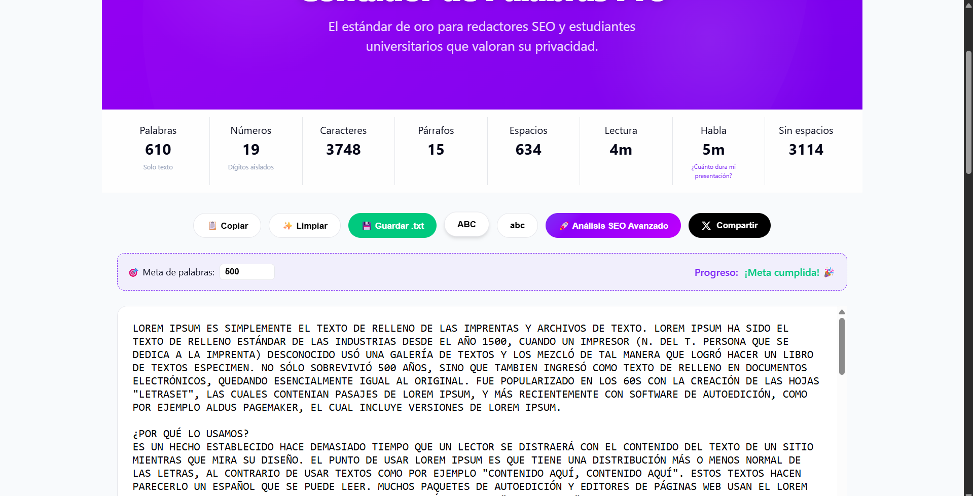 Contador de Palabras Pro gallery image