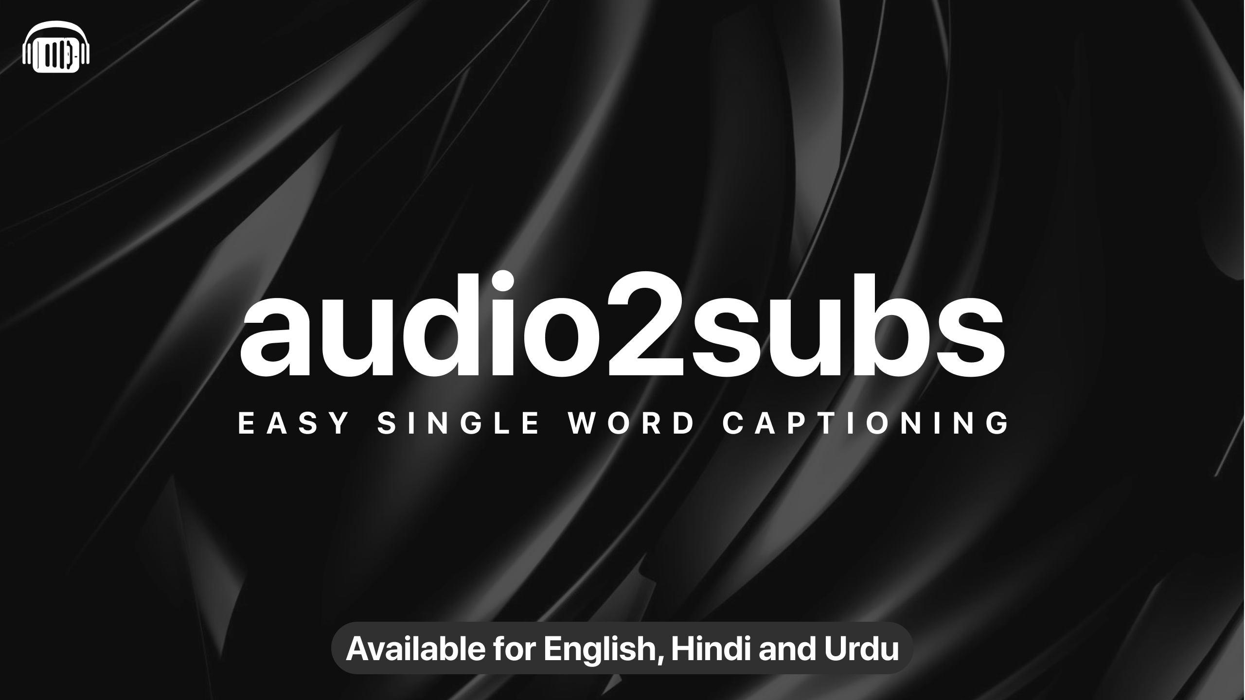 Audio2Subs - 簡単なシングルワードキャプションメディア1