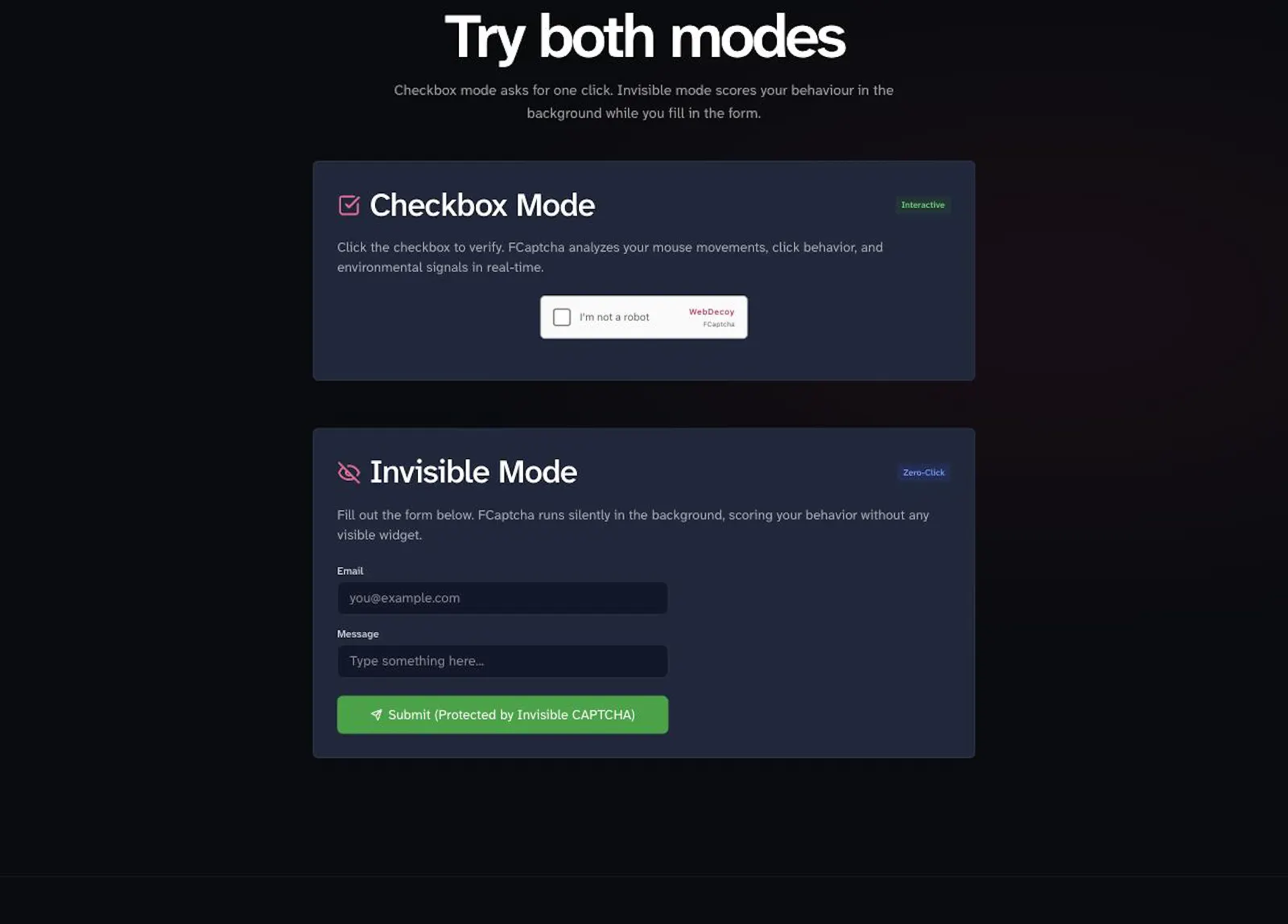 FCaptcha screenshot 2