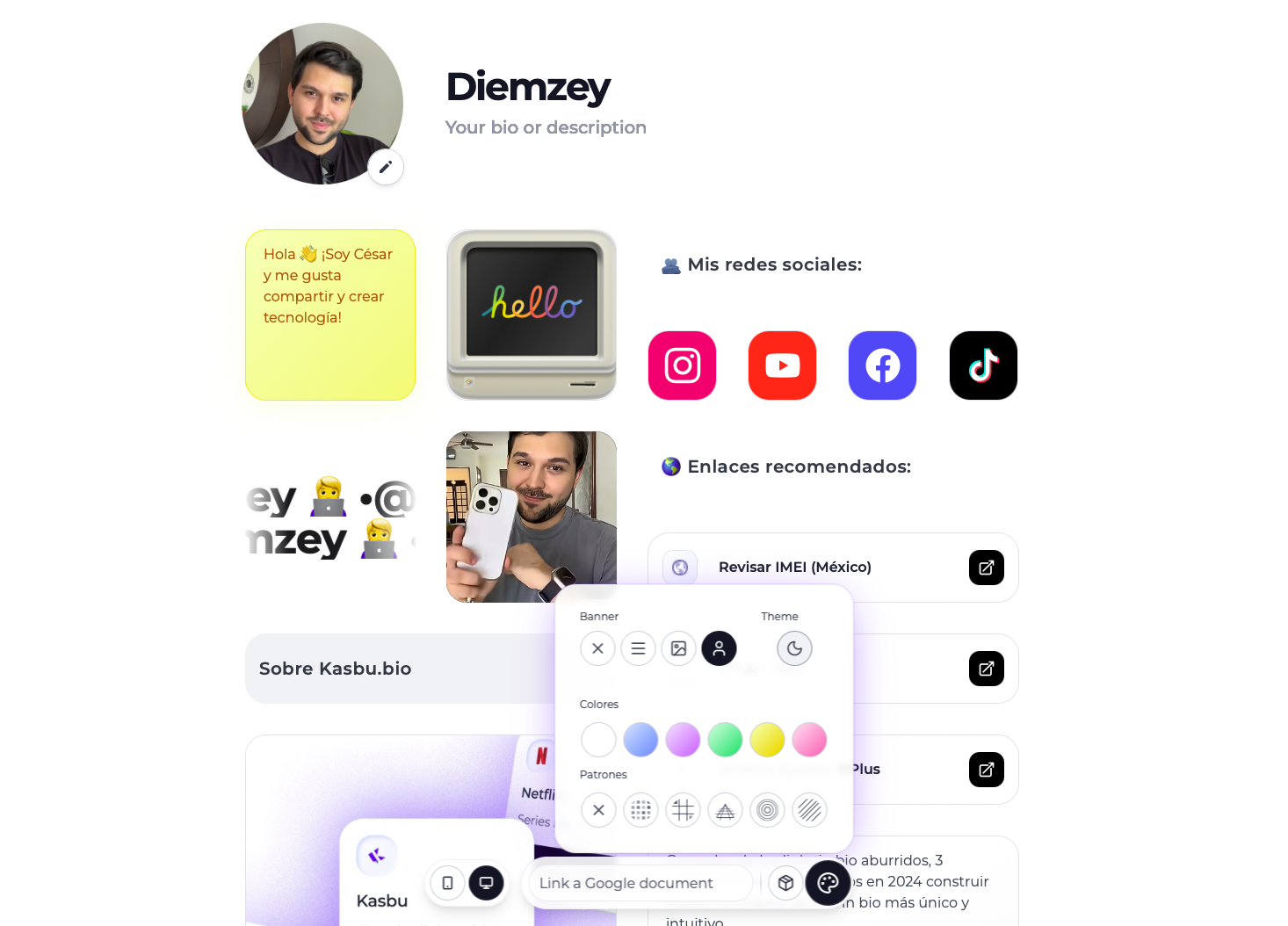 Kasbu.bio - Screenshot 3 showing product features and functionality