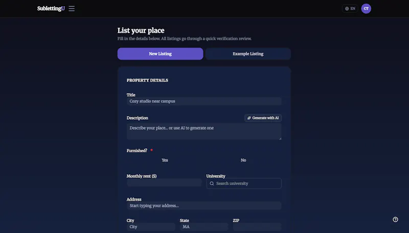 SublettingU screenshot 5