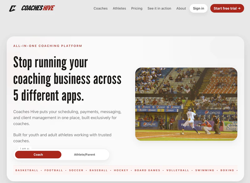 Coaches Hive screenshot 1