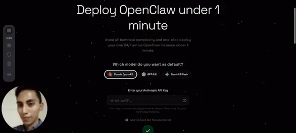 Deploy OpenClaw under 1 Minute gallery image