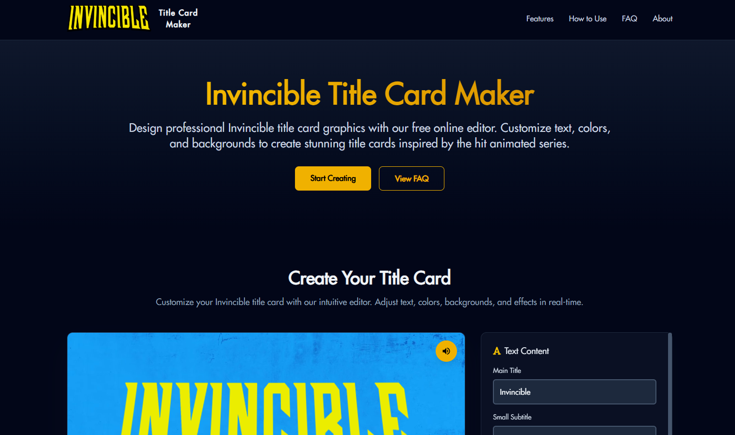 Onoverwinnelijke titelkaartgenerator - Maak online aangepaste titelkaarten media 1