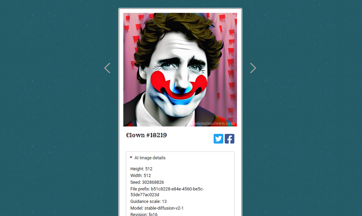 Justin Trudeau Clown Generator gallery image