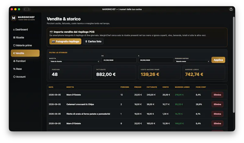 MARGINCHEF — I numeri della tua cucina screenshot 4