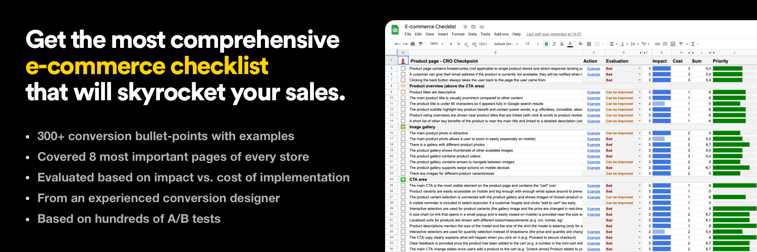 E-commerce Conversion Checklist gallery image