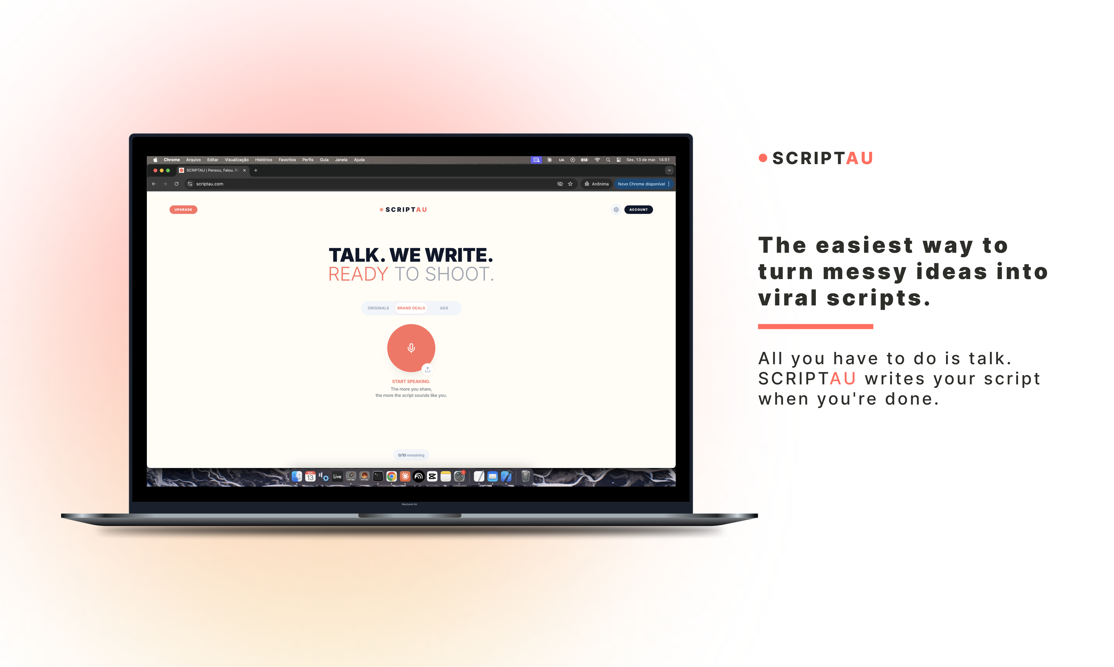 SCRIPTAU - Main product screenshot demonstrating key features and user interface