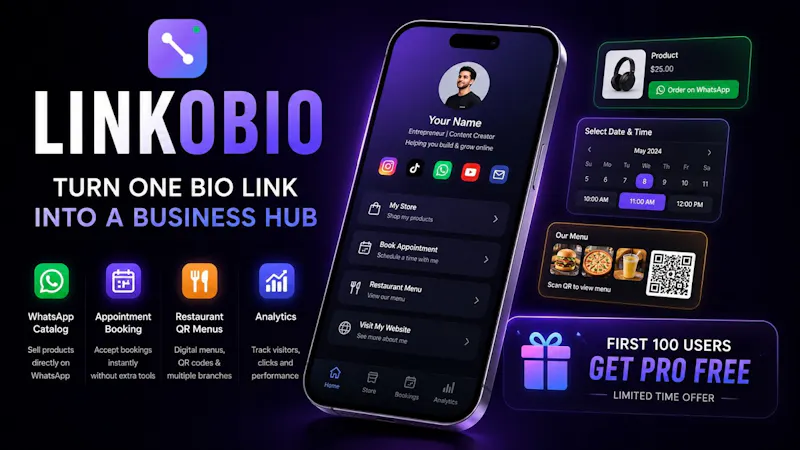 linkobio screenshot 1 (video preview)
