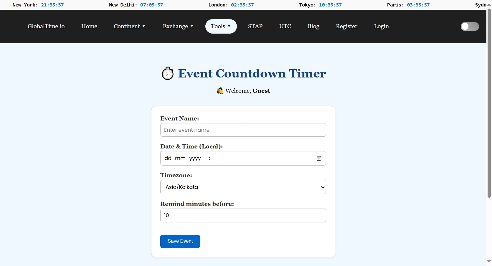 GlobalTime.io - 스마트 디지털 클럭 및 타임 존 컨버터 미디어 2