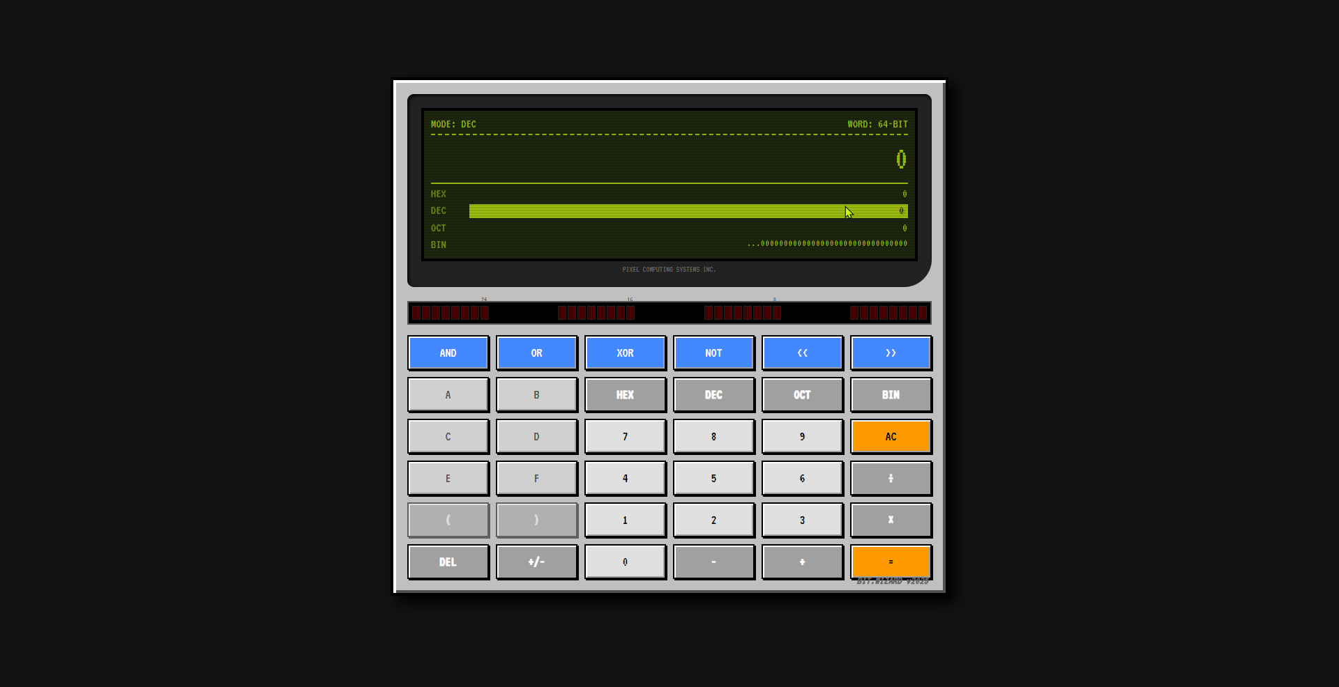 BIT.WIZARD // PRO CALC - Main product screenshot demonstrating key features and user interface