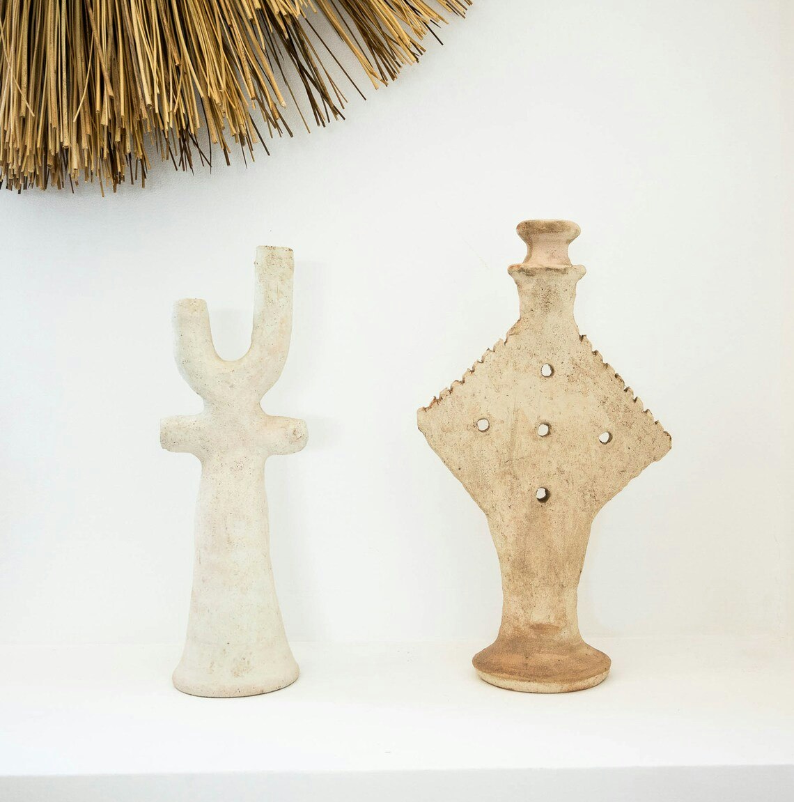 Moroccan Bench in wood and braided coton gallery image