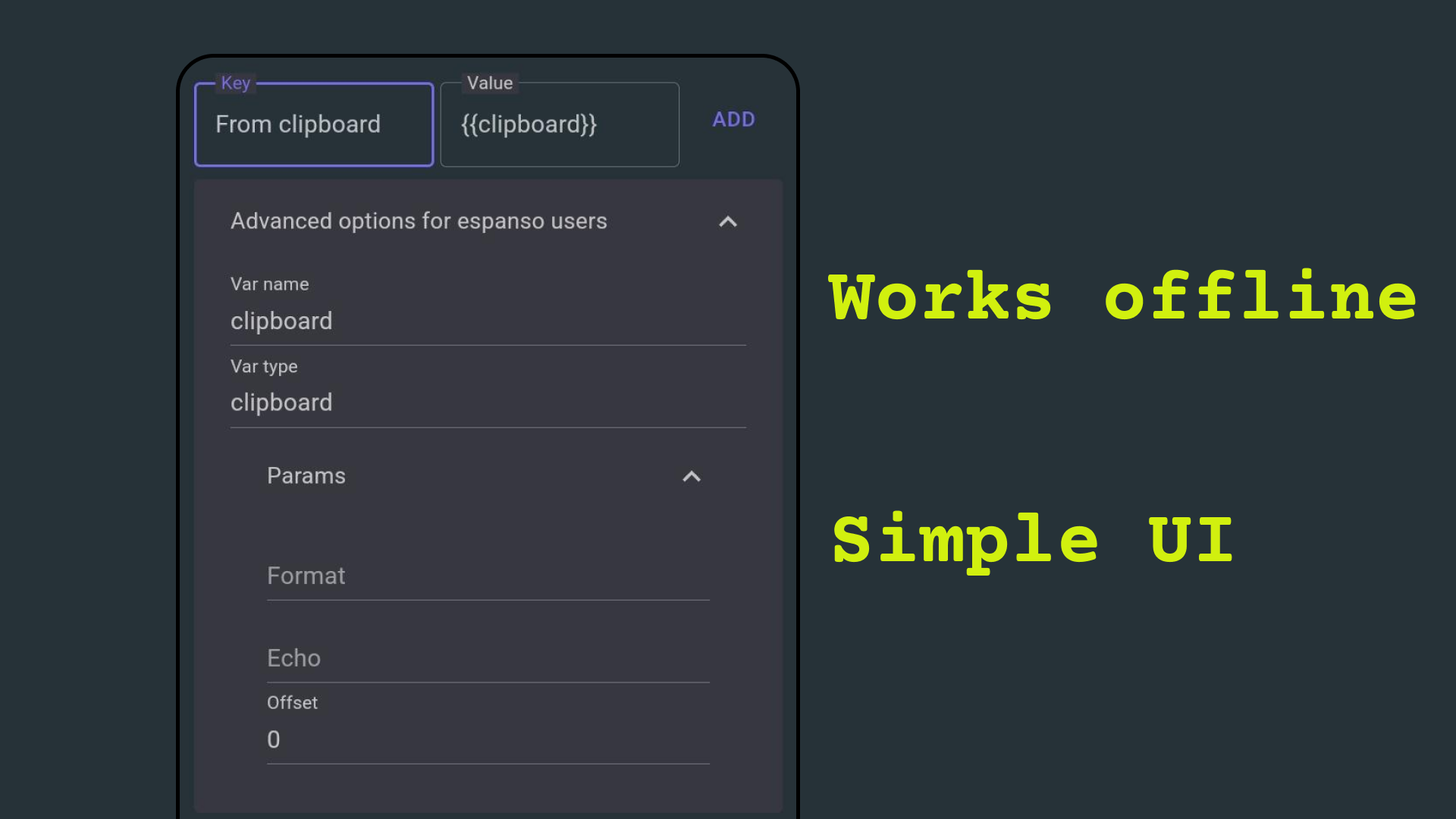 Expander de texto para Android media 3