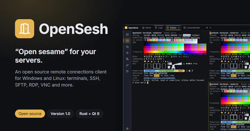 OpenSesh screenshot 1