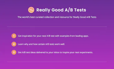 Really Good A/B Tests gallery image