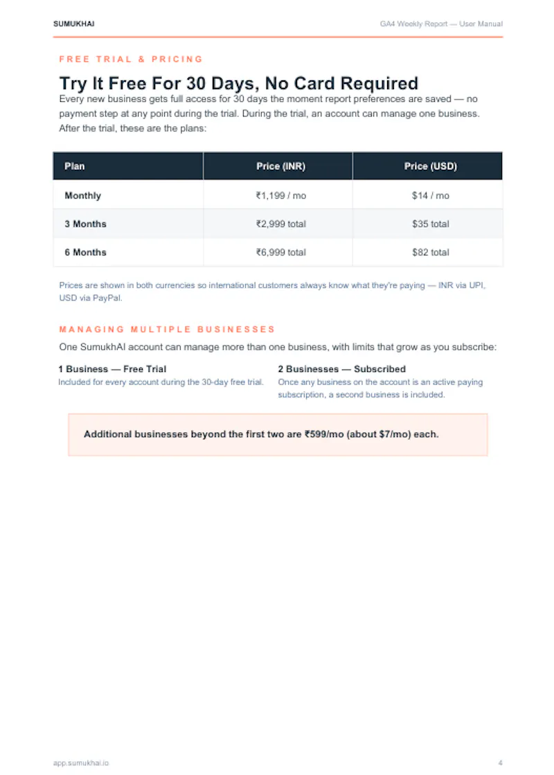 GA4 Weekly Report screenshot 4