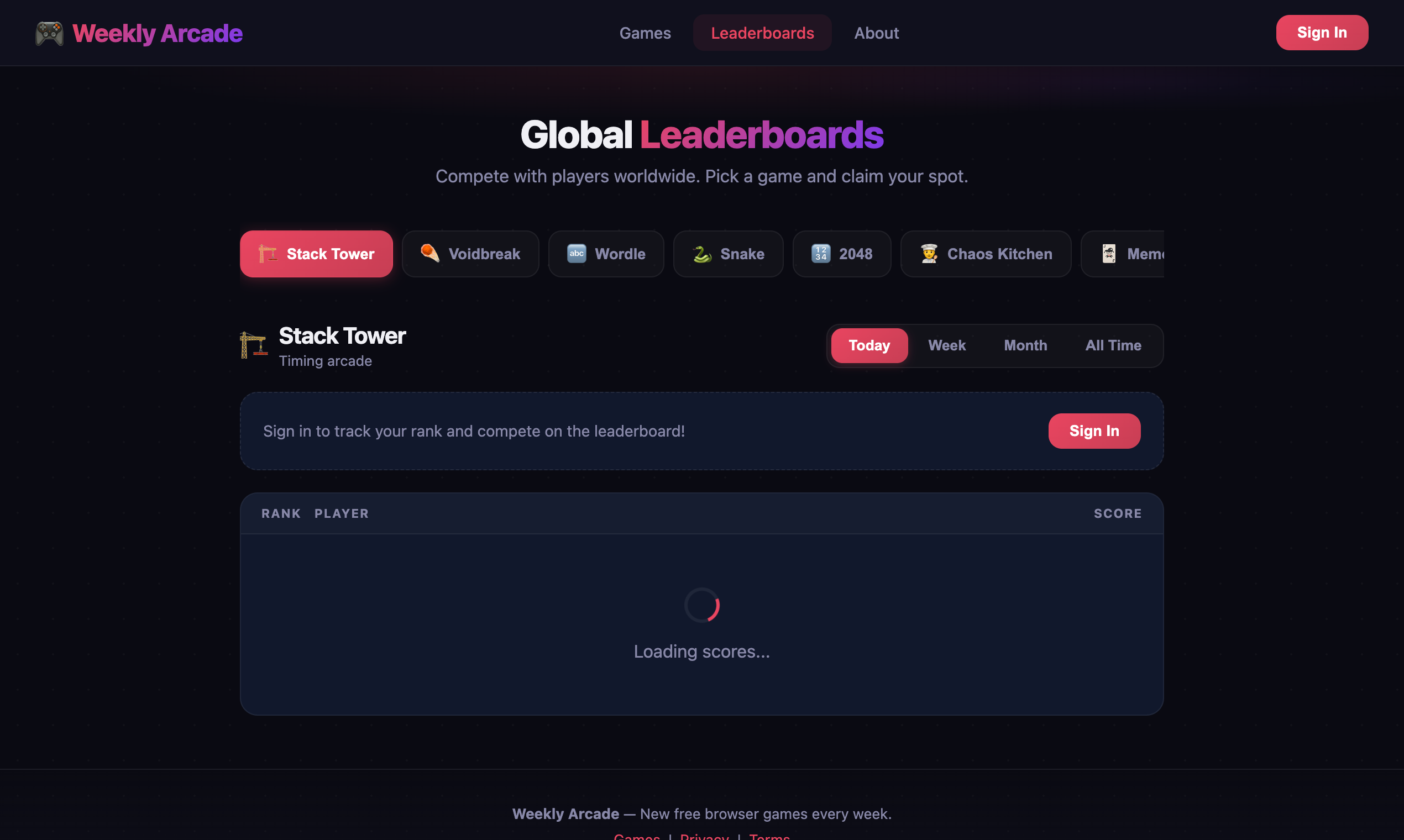 Weekly Arcade gallery image