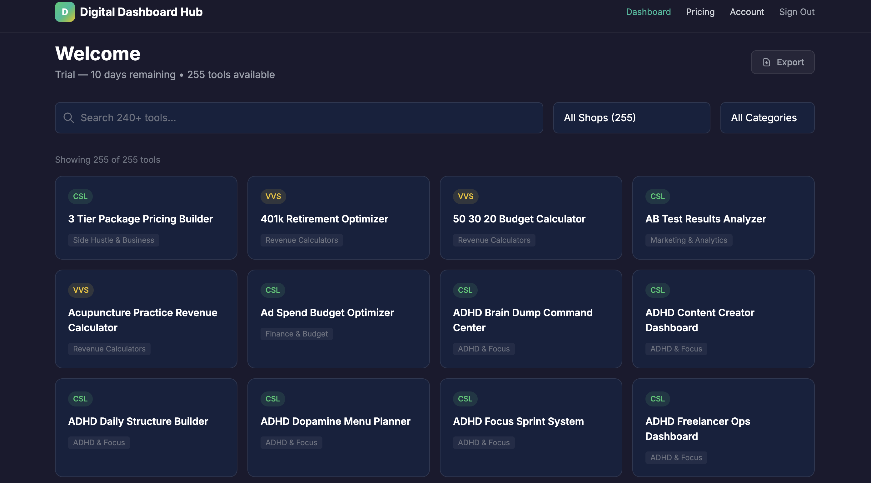Digital Dashboard Hub gallery image