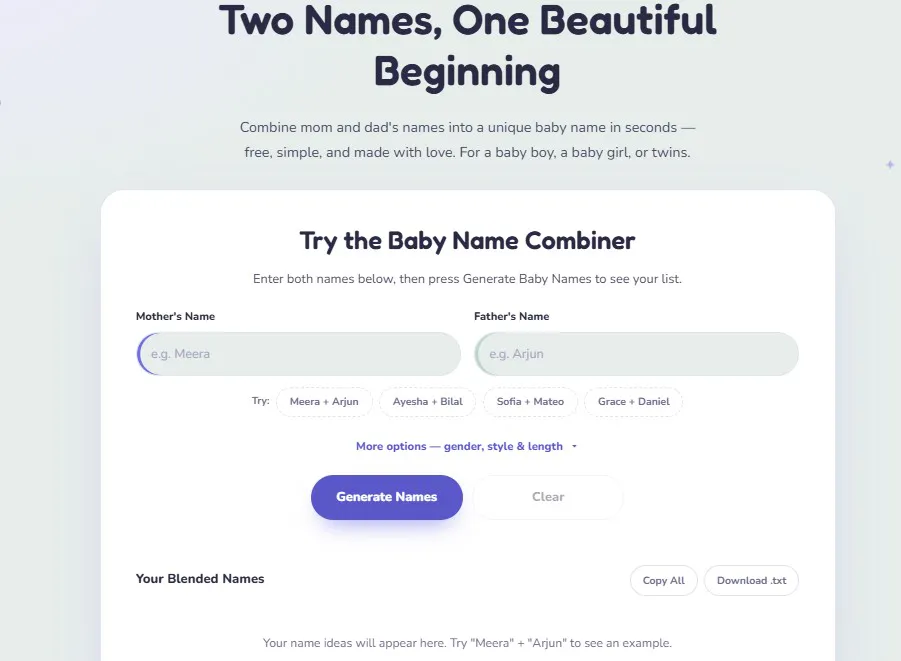 Baby Name Combiner gallery image