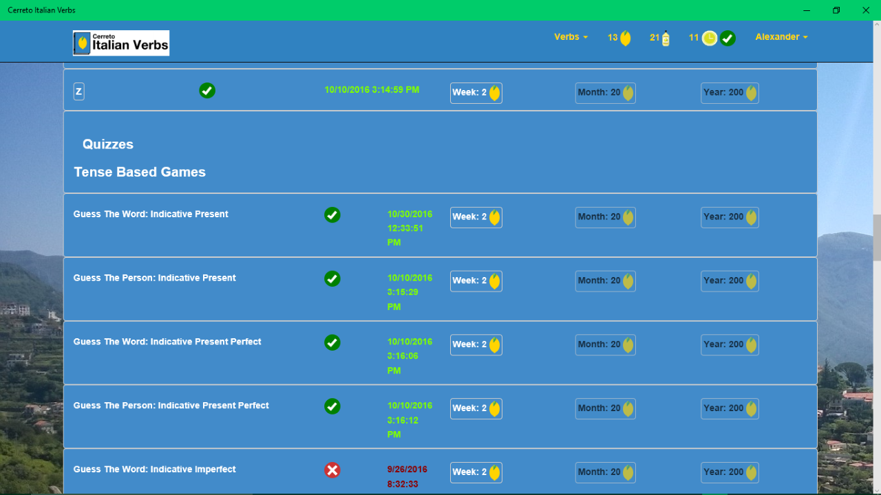 Cerreto Italian Verbs gallery image