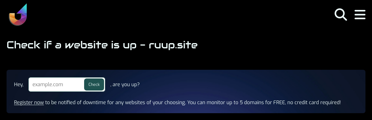 ruup.site uptime monitoring gallery image