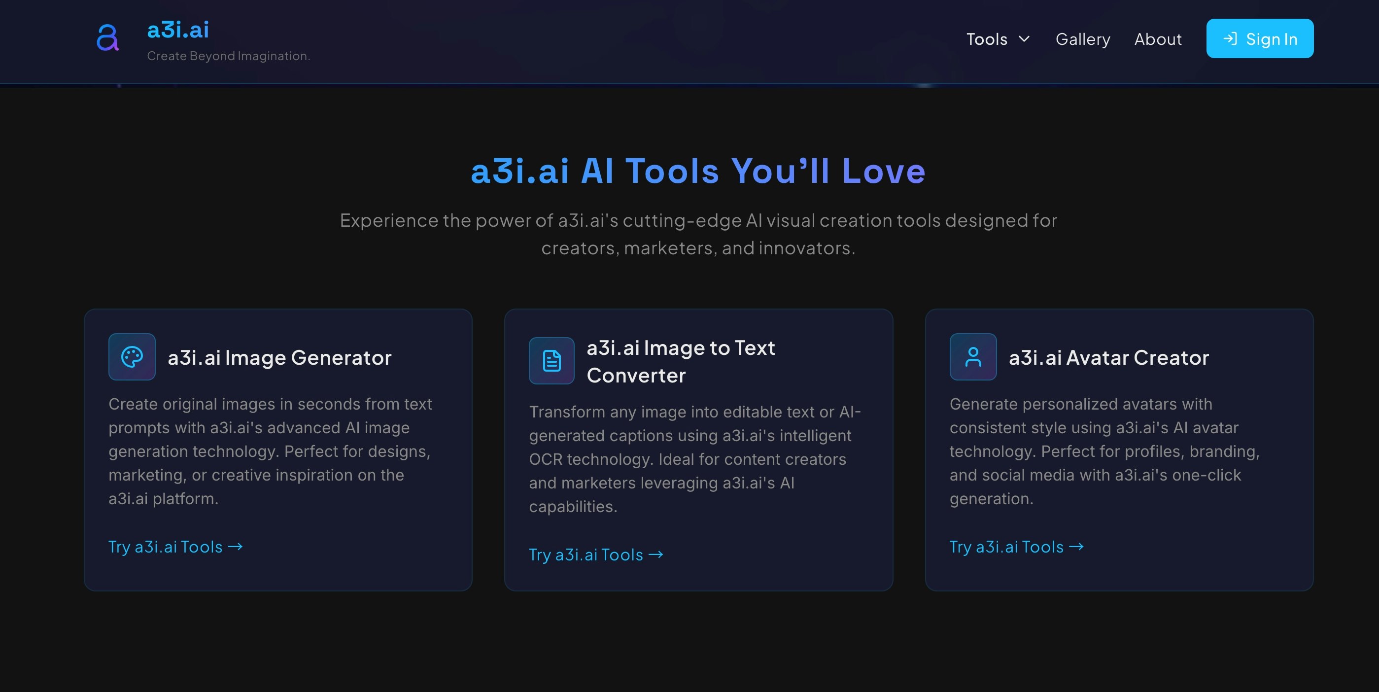 A3I.AI - AI Creation Hub - 짓다.즉각적인.시각화.a3i.ai는 그것을 쉽게 만듭니다. 미디어 2