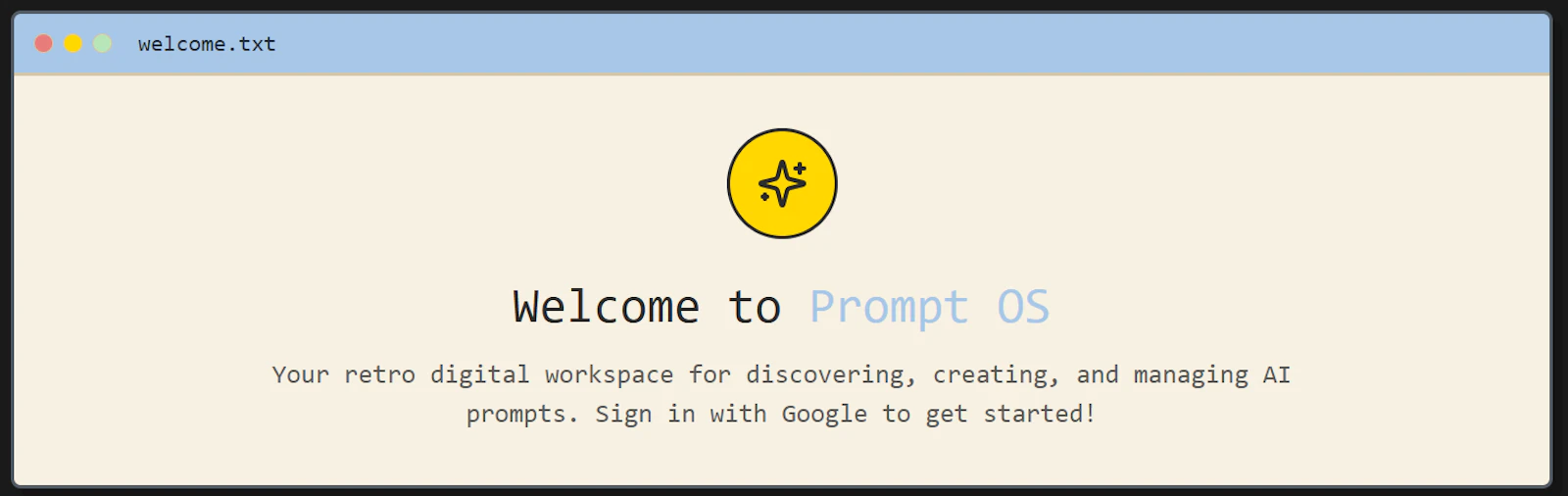 Prompt OS screenshot 1