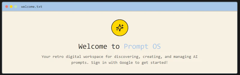 Prompt OS screenshot 1