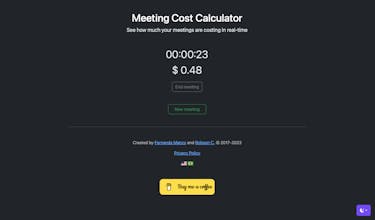 Meeting Cost Calculator gallery image
