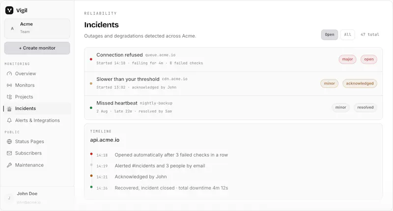 Vigil CLI screenshot 6